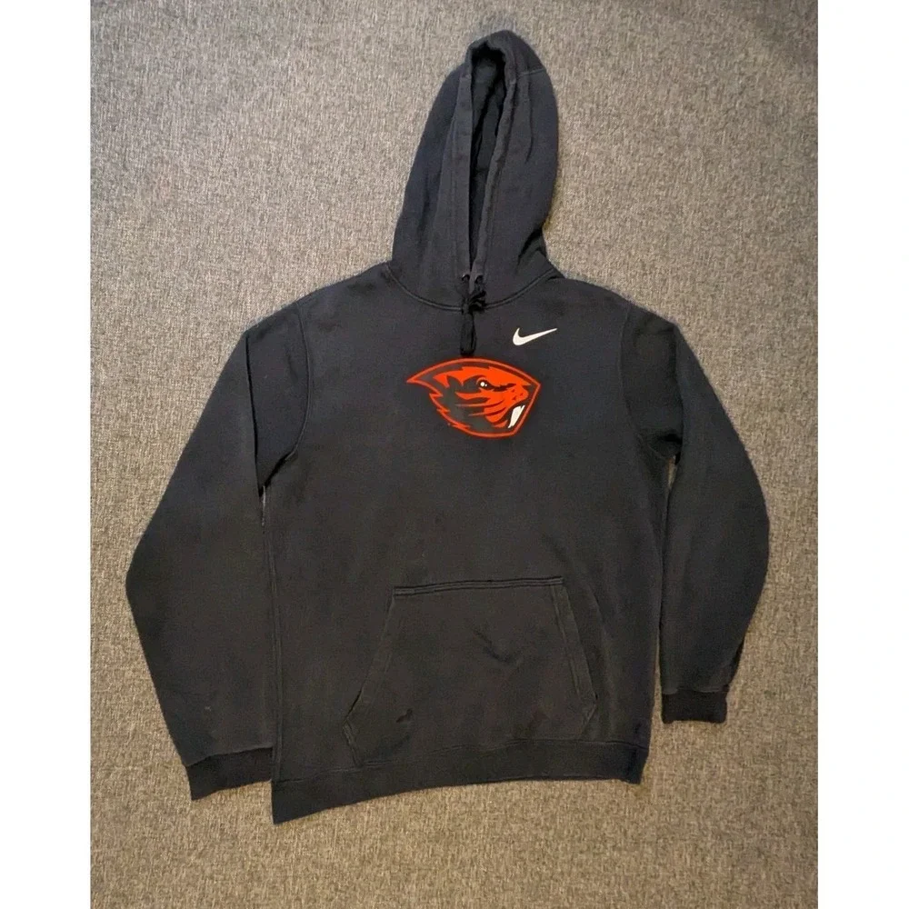 Nike Oregon State University Beavers Men's Hoodie Black Size Large Pullover Read